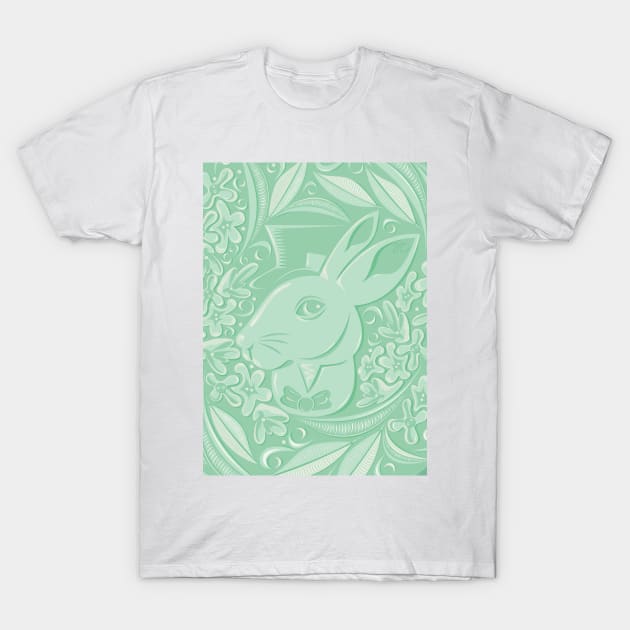 Jade Rabbit Plate T-Shirt by elephantfeather